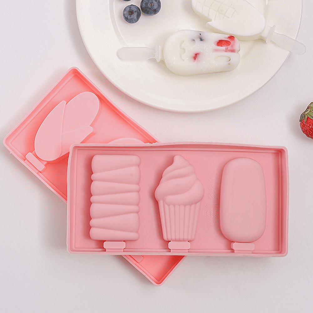 Silicone Ice Lattice Boat Shape DIY Children's Homemade Ice Cream Mold Ice  Cream Chocolate Making Mold Removable Silicone Popsicle Molds, Cute Ice Pop
