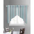 thumbnail image 3 of Colored Stripes Swag Valances for Windows, Modern Abstract Pink Blue Turquoise Lines Rod Pocket Sheer Valances for Windows, Swag Toppers Light Filtering for Kitchen Living Room 2 Panels 36''x45'', 3 of 6