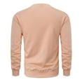 thumbnail image 3 of lkfuzj Mens 2024 Casual Sweatshirts Fashion Solid Pullover Long Sleeve Hoodless Shirt For Men Workout Sport Pullover Sweatshirt Comfy Running T Shirt Top Pink, 3 of 8