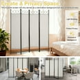 thumbnail image 5 of Room Dividers with 4 Panels Privacy Screen Folding Wall Dividers Room Partitions Dividers for Home Office, Beige, 5 of 7