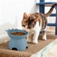 thumbnail image 4 of Byujiro Elevated Slanted Cat Bowl Neck-Friendly Anti-Tipping Raised Feeding Bowl Non-Slip Base Durable Plastic for Cats & Small Pets, Stress-Free Mealtime, 4 of 6