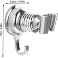 thumbnail image 4 of Chrome Replacement Shower Holder Chrome 360° Adjustable Shower Head Holder Removable Shower Wall Holder Adjustable Suction Cup Chrome Wall Bracket for Universal Shower Head, Silver, 4 of 5