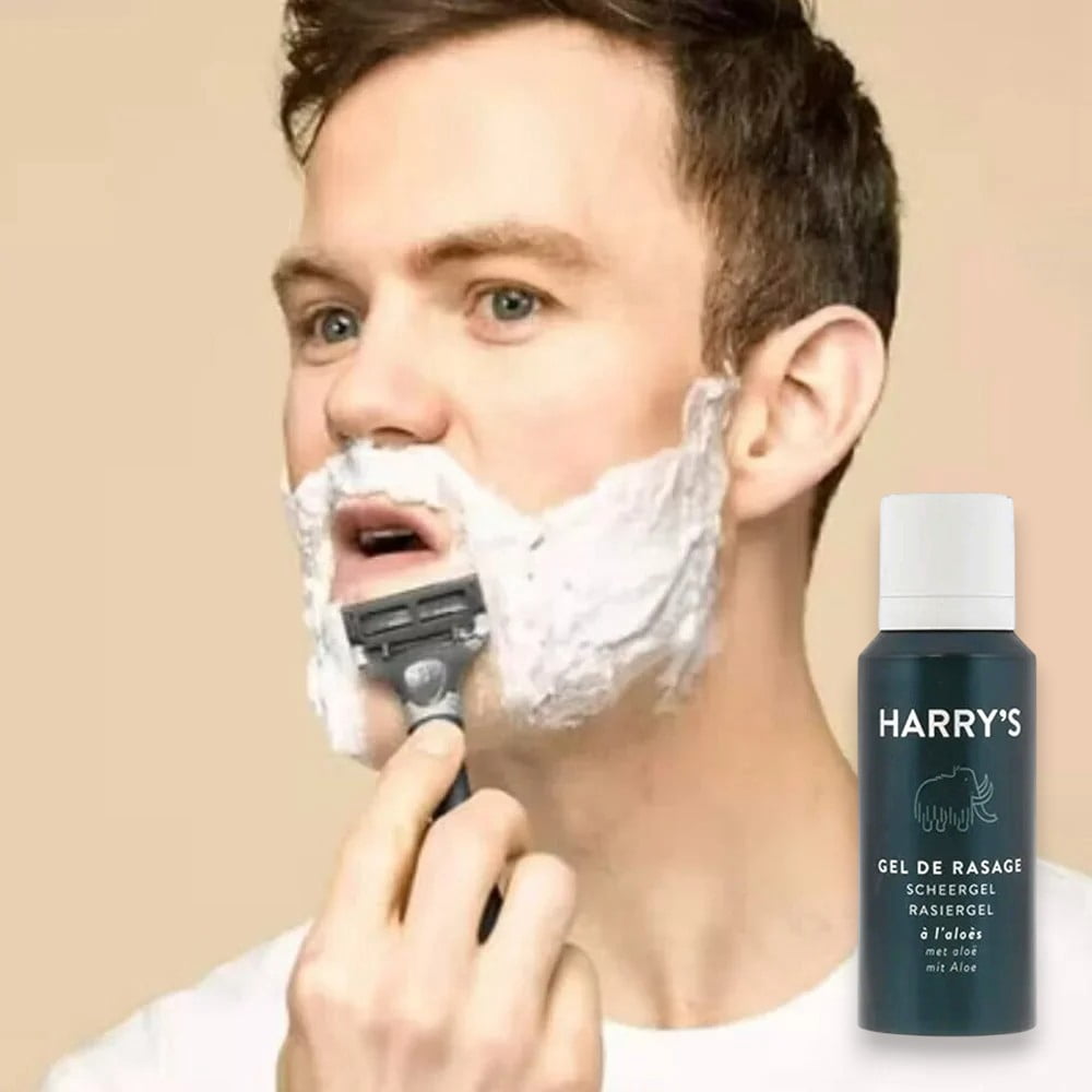 Harry's Plus Razor Blade Refills, 6 Pack and 1 Harry's Original + Handle + 2 Count Shaving Gel Travel Size 2oz/each Bulk Repack