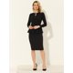thumbnail image 3 of Top de trabajo elegante Allegra K Negro S, 3 of 5