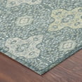 thumbnail image 3 of Addison Rugs Chantille Indoor/Outdoor Traditional Damask Teal Machine Washable Rectangle Rug, 3' x 5', 3 of 8