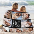 thumbnail image 5 of Custom Blanket with Photo and Text Memorial Gift for Lover, Couple,10 Photos Collage Blanket with Pictures Customized for Wife, Husband, Personalized Throw Blanket for Anniversary Blankets, 5 of 5