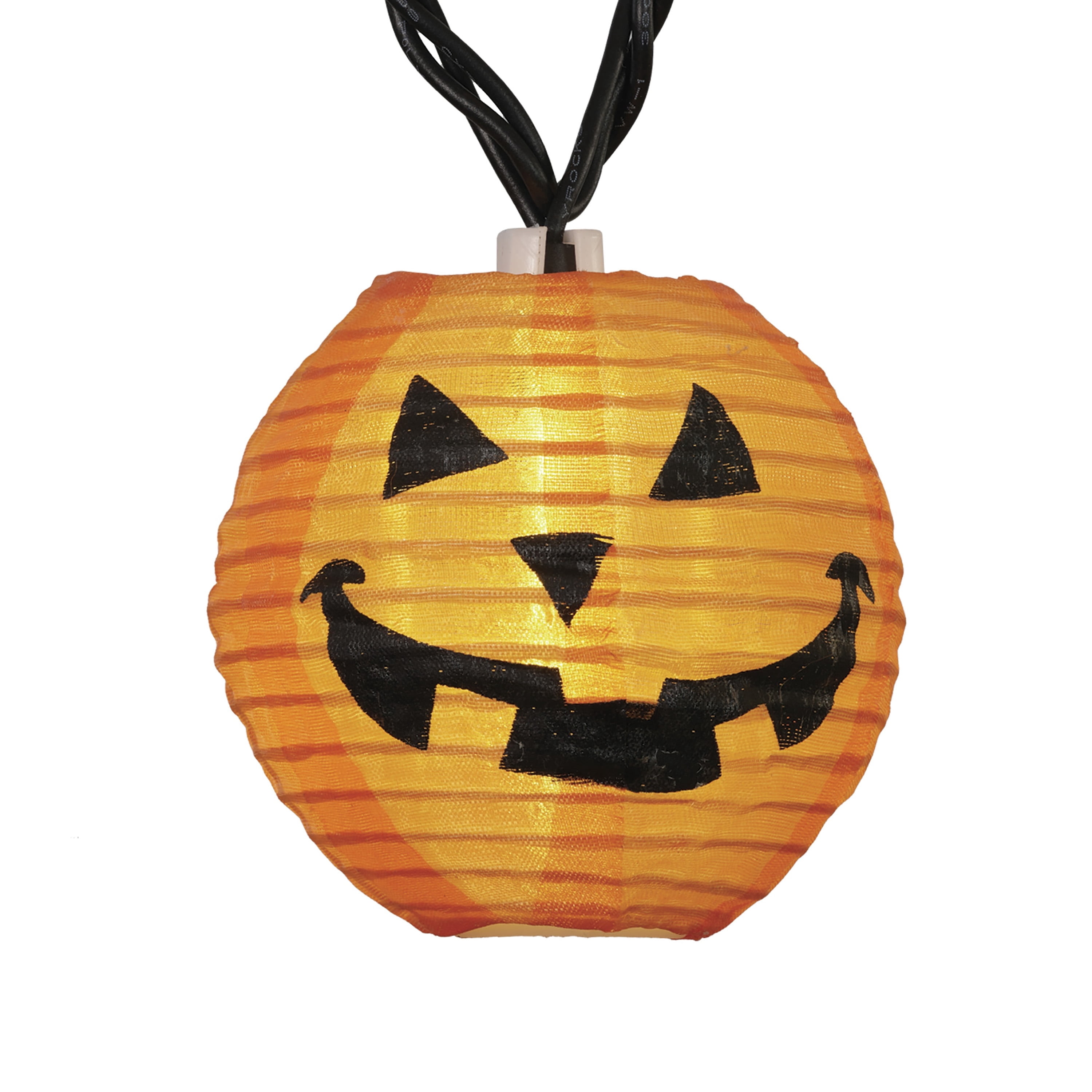 Indoor/Outdoor 10-Count LED Orange Pumpkin Lantern String Lights, Warm White, 6.5', Halloween by Way To Celebrate