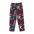 thumbnail image 6 of Uemuo Geometric Elements Pattern Women's Wide Leg Palazzo Lounge Pants with Pockets Light Weight Loose Comfy Casual Pajama Pants-Medium, 6 of 9