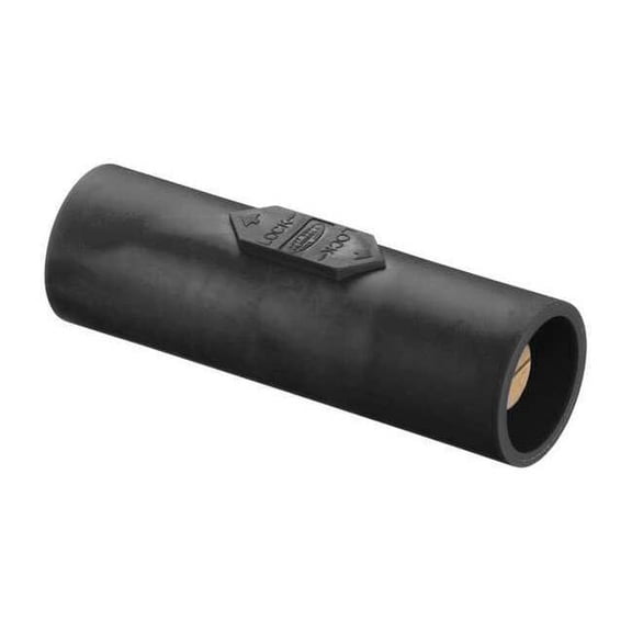 Hubbell Wiring Device-Kellems Double Connector, 600VAC/250VDC, Blk HBLDMBK