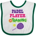 thumbnail image 3 of Inktastic Future Padel Player in Training Girls Baby Bib, 3 of 4