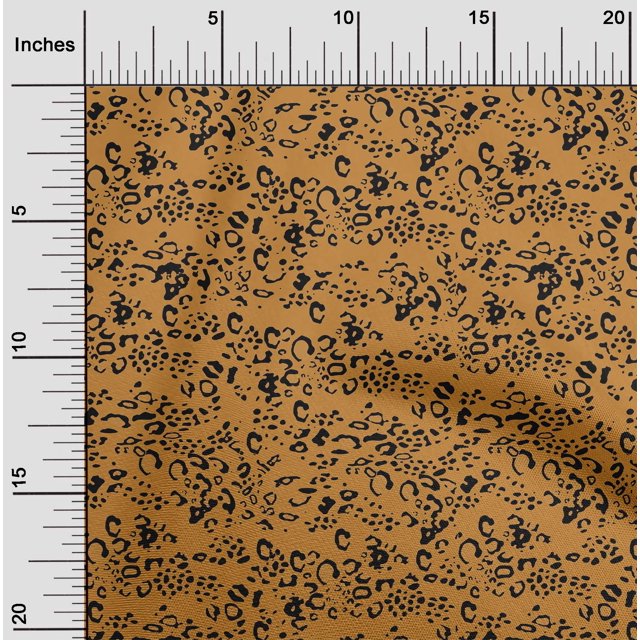 oneOone Cotton Poplin Orange Fabric Animal Skin Sewing Material Print Fabric By The Yard 56 Inch Wide-R54