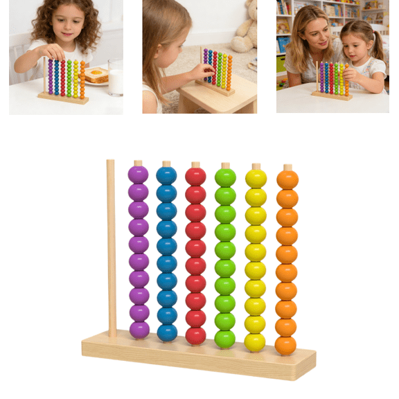 2026 Color Stacking Game, 60 Pcs Challenge Colorful Ring Stacking Games, Wooden Rainbow Sorting & Stacking, Fun Color Matching Puzzle Game for Family Game Night, Color Stack Game 1PC