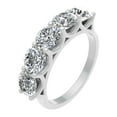 thumbnail image 2 of 2.50ctw Diamond Five Stone Wedding Band in 14k White Gold, 2 of 4