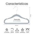 thumbnail image 2 of 50 Ganchos Infantiles De Terciopelo Antideslizantes 360º Modelo Gris, 2 of 4