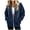 Navy Sweatshirts, variant on Jsaierl Women's Zip Up Hoodies Sweatshirts with Contrast Hood Adjustable Drawstring Kangaroo Pocket Oversized Casual Jackets S-2XL