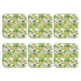 thumbnail image 2 of Bingfone Vintage Gnome And Pineapple Leather Drinks Coasters With Set Of 6,Suitable For Home Kitchen,Coffee Cup Coasters Home Gift, 2 of 9