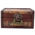 thumbnail image 2 of Caja De Almacenamiento De Joyas De Madera Vintage, Organizador De Patrón De Tallado De Estilo Vintage Con Cerradura Para Pulsera De Collar Pendiente Colgante De Cabello, 2 of 7