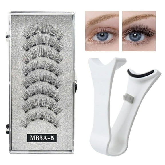 SLGHLSAHG Magnetic Eyelashes | Glue-Free Magnetic Lashes | Waterproof 3D False Lashes | 2 Pair Reusable Magnetic Eyelashes | Easy Wear & Removal Natural Lashes | Eye Lashes