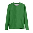 thumbnail image 4 of CEHVOM Blouse d'Été Décontractée à Manches Longues pour Femme, Col Rond, Hauts Unis, T-Shirt, Liquidation, 4 of 4
