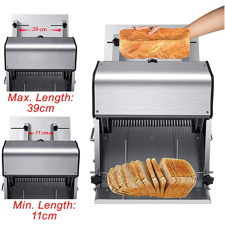 PreAsion Commercial Electric Bread Slicer Machine Food Slicer Machine for  Bread Cheese Ham 1.2cm Thickness 110V 