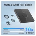thumbnail image 4 of USB3.0 External CD DVD Drive - Burner Player with Lan Interface & SD/TF Card Reader for Laptop PC, 4 of 5