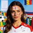 thumbnail image 5 of Tatuajes temporales de banderas de la Copa del Mundo para la cara, pegatinas para fiestas de fútbol 2026, banderas nacionales impermeables, fácil de aplicar, pack de 10, 5 of 5