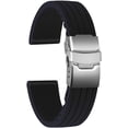 thumbnail image 1 of Rubber Watch band with stainless steel folding clasp Unisex, 1 of 1