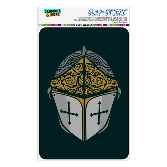 Knight Warrior Helmet Medieval Roses Templar Home Business Office Sign