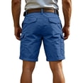 thumbnail image 5 of Fgvctg Men's Cargo Shorts Elastic Waistband Casual Summer Hiking Cargo Shorts Stretch Waistband Tactical Regular Fit Short Workout Lightweight Pant with Pockets,Dark Blue,3XL, 5 of 5