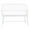 White Solid Rectangle 48" x 20" x 38", variant on DecMode Black Traditional Outdoor, Entryway, Hallway, Bench with Metal Rod Backing and Armrests. 48"W x 19"L x 38"H