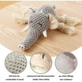 thumbnail image 4 of Juguete de peluche para perros, juguetes interactivos chirriantes para cachorros con papel arrugado, juguetes masticables duraderos para perros pequeños y medianos con forma de elefante Adepaton HMYH299, 4 of 7