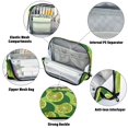 thumbnail image 4 of Pencil Bag with Magnetic Foldable Base Large Capacity Stand-Up Pencil Case Durable Nylon Pen Pouch Lime Slice Image, 4 of 7