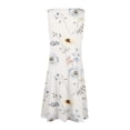 thumbnail image 5 of SMihono Robe Maxi Bohème d'Été pour Femmes Grande Taille Décontractée Imprimée Col Rond Manches Courtes Ample Longueur Genou Robe de Plage Robe d'Été, 5 of 5