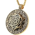 thumbnail image 1 of Talismán Sello Salomón Estrella de seis puntos 12 Constelación Colgante Collares de acero inoxidable, 1 of 5