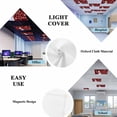 thumbnail image 4 of 1 Pack Christmas Snowman Fluorescent Light Covers for Ceiling Lights Snowflake Berry Red Black Buffalo Plaid Magnetic Ceiling Light Covers Overhead Light Filters for Office Classroom Home, 4 of 9