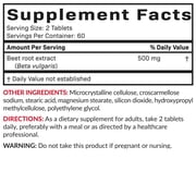 Futurebiotics Beet Root Extra Strength Heart, Circulation & Stamina Support - Non-GMO, 120 Tablets