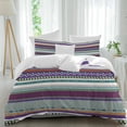 thumbnail image 2 of Modern Boho Art Bedding 3 Piece Duvet Cover Set California King, Colorful Abstract Bohemian Paisley Minimalist Microfiber Comforter Cover with Zipper Closure & Pillowcases, FadeResistant Quilt Cover, 2 of 9