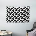 thumbnail image 1 of Cow Print Tapestry, Cow Hide Pattern with Black Spots Farm Life with Cattle Camouflage Animal Skin, Wall Hanging for Bedroom Living Room Dorm Decor, 60W X 40L Inches, White Black, by Ambesonne, 1 of 2
