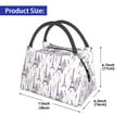 thumbnail image 2 of Yiaed Lavender Flowers Print Lunch box lunch bag Portable Insulated Lunch Box for Women Men Cooler Tote Bag with Front Pocket for Work Picnic Travel, 2 of 6