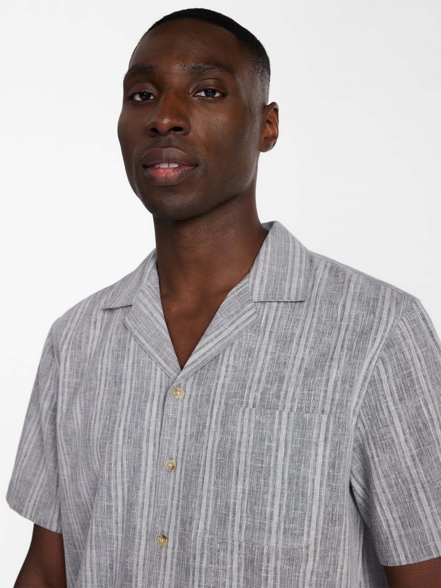 George Men's Textured Camp Shirt, Sizes S-5XL