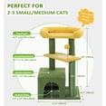 thumbnail image 3 of Cat Tree, Multi-Level Small Cat Tower for Indoor Cats, 29" Tall Cute Kitten Scratcher Condo with Sisal Scratching Post and Pad Steps, Plush Cat Cave with Pom-Pom for Small Kitty,, 3 of 17