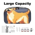 thumbnail image 3 of Pixel Dog Travel Case Storage Box Charger Case Organizer Cord Storage Organizer Box - Oxford Fabric Waterproof Electronic Digital Accessories Organizer Case, 5.9x9.44x3.14 in, 3 of 6