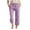 Purple, variant on Tungbrin Cotton Linen Pants for Boys Girls Drawstring High Waist Straight Leg Trousers Kids Casual Pants with Pockets