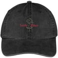 thumbnail image 1 of Trendy Apparel Shop Lady Biker Embroidered Washed Soft Cotton Adjustable Baseball Cap - Black, 1 of 2