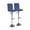 Blue, variant on Bar Stools Set of 2, Adjustable Bar Stools, Armless Adjustable Swivel Barstools, PU Leather Hydraulic Kitchen Counter Height Bar Stools, Thickened Seat Cushion Square Island Barstools with Back