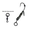 thumbnail image 3 of 3pcs For Carp Fishing Rigs With Ring Swivel Connector Curve Shank Fishing Hook 2#, 3 of 8