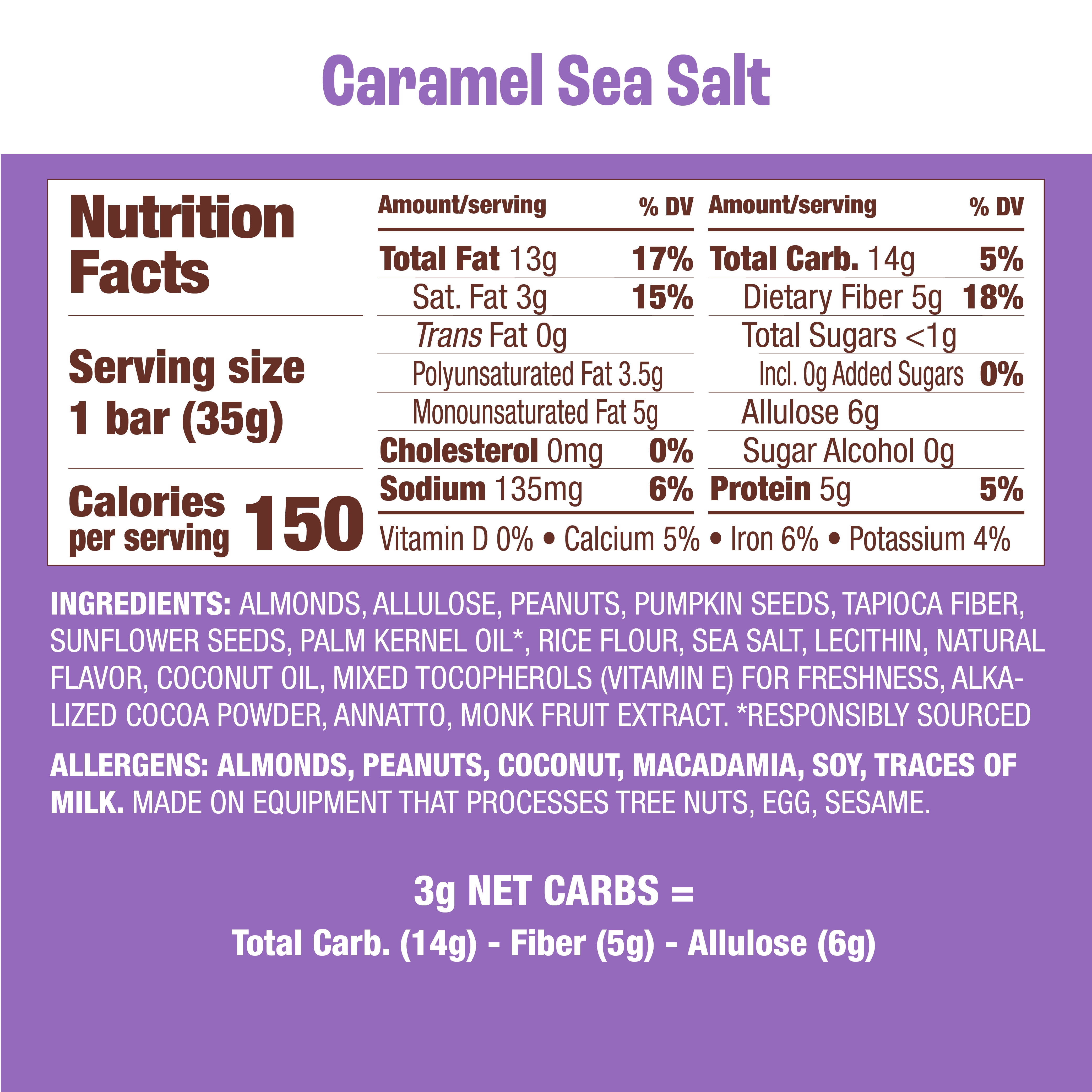 Munk Pack 1g Sugar Nut & Seed Bars, Caramel Sea Salt, 12 Count