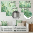 thumbnail image 4 of Designart "Green White peaceful Ferns III" Abstract Botanicals Metal Wall Decor, 4 of 5