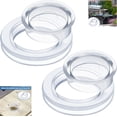 thumbnail image 1 of Anillo de agujero para paraguas de 2 piezas con tapa, cubierta de silicona transparente para tapón de paraguas, anillo para paraguas de mesa de jardín al aire libre, 1 of 5