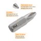 thumbnail image 5 of Uxcell 10pcs PH2 Punta de Destornillador Phillips 1/4" Hex Shank 25mm/1" Longitud Magnética Bits de Cabeza Cruzada Hex Bits de Acero S2, 5 of 7